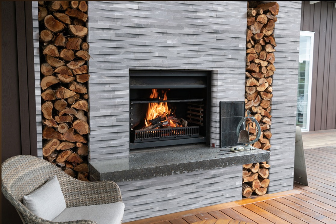 Cosmic Gray 3D Wave Panel - StoneLocator