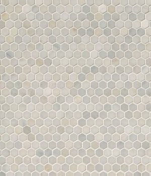 Mosaik Fliese Marmor grau Hexagon HXN 1979 Matte 255x298x8mm 