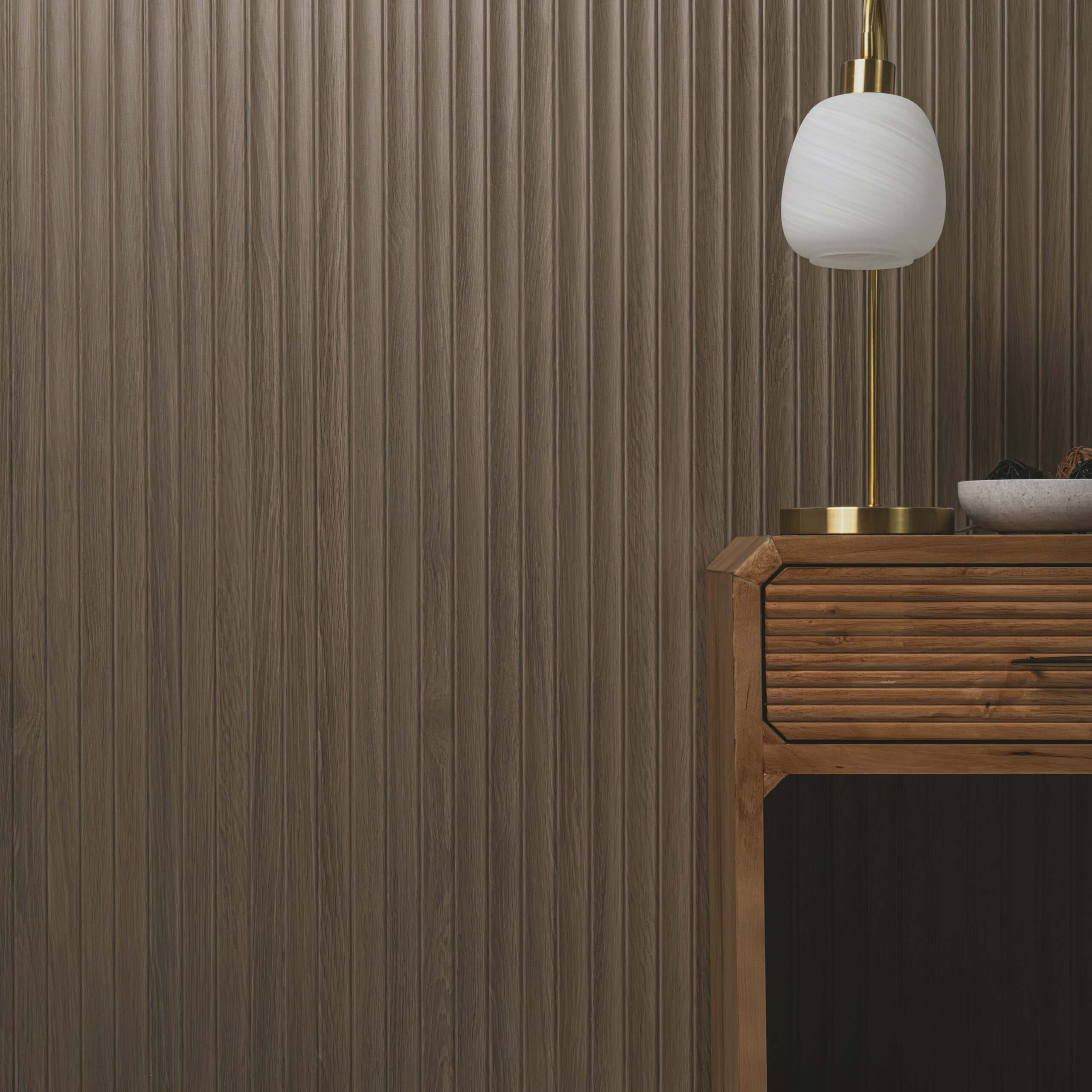 Urbanslat Flute Umber Matte Ceramic Wall Tile