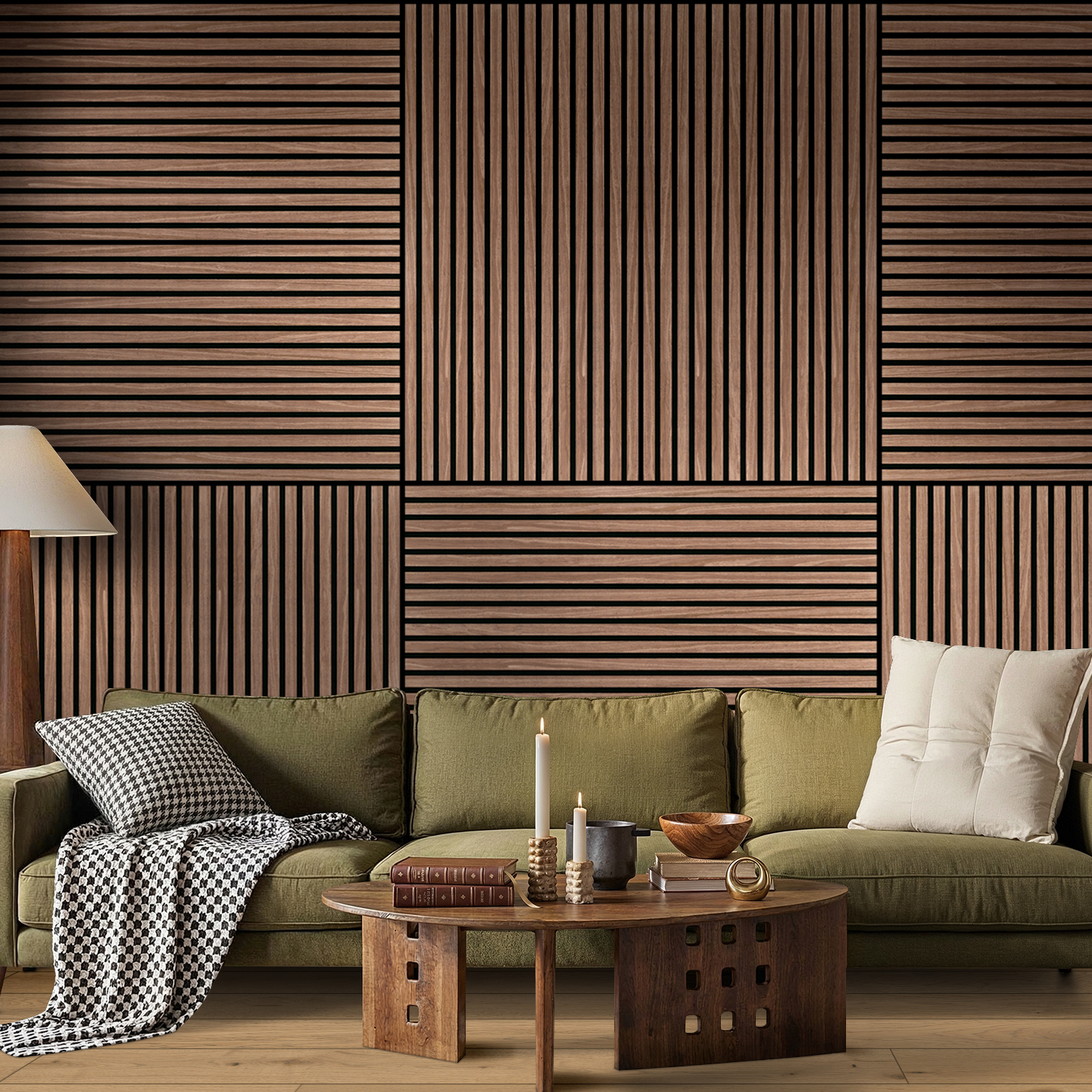 Harmony Sable  24X48 Acoustic Wood Slat Panel