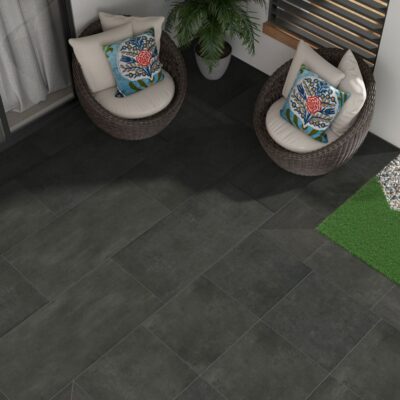Cementique Graphite Matte 3D Porcelain Stone Look Paver 24x48 - Image 2