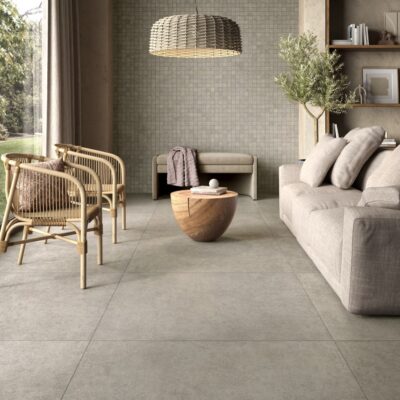 Cementique Silver Matte Porcelain Floor and Wall Tile - Image 2