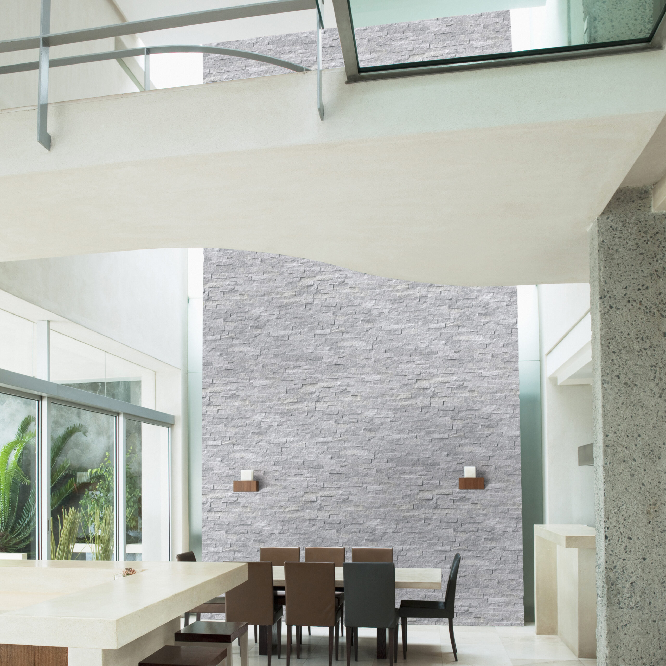 Cosmic Gray Splitface Marble Ledger Panel